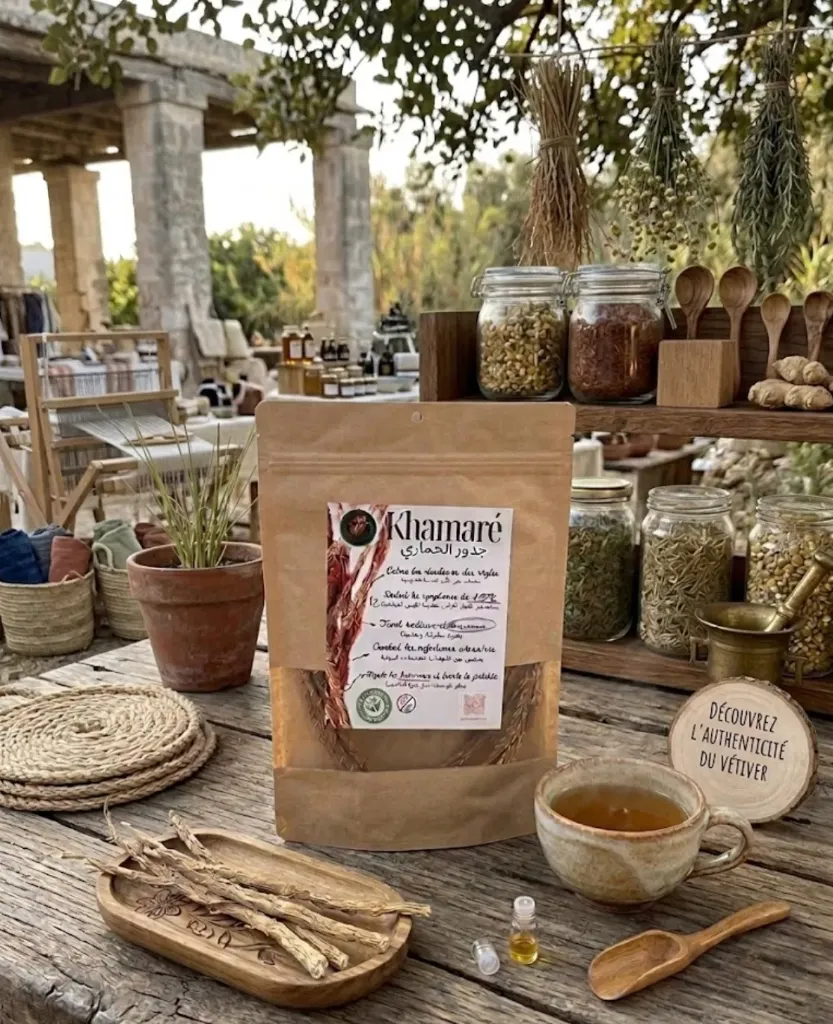 Tisane Khamaré, Racines de vétiver