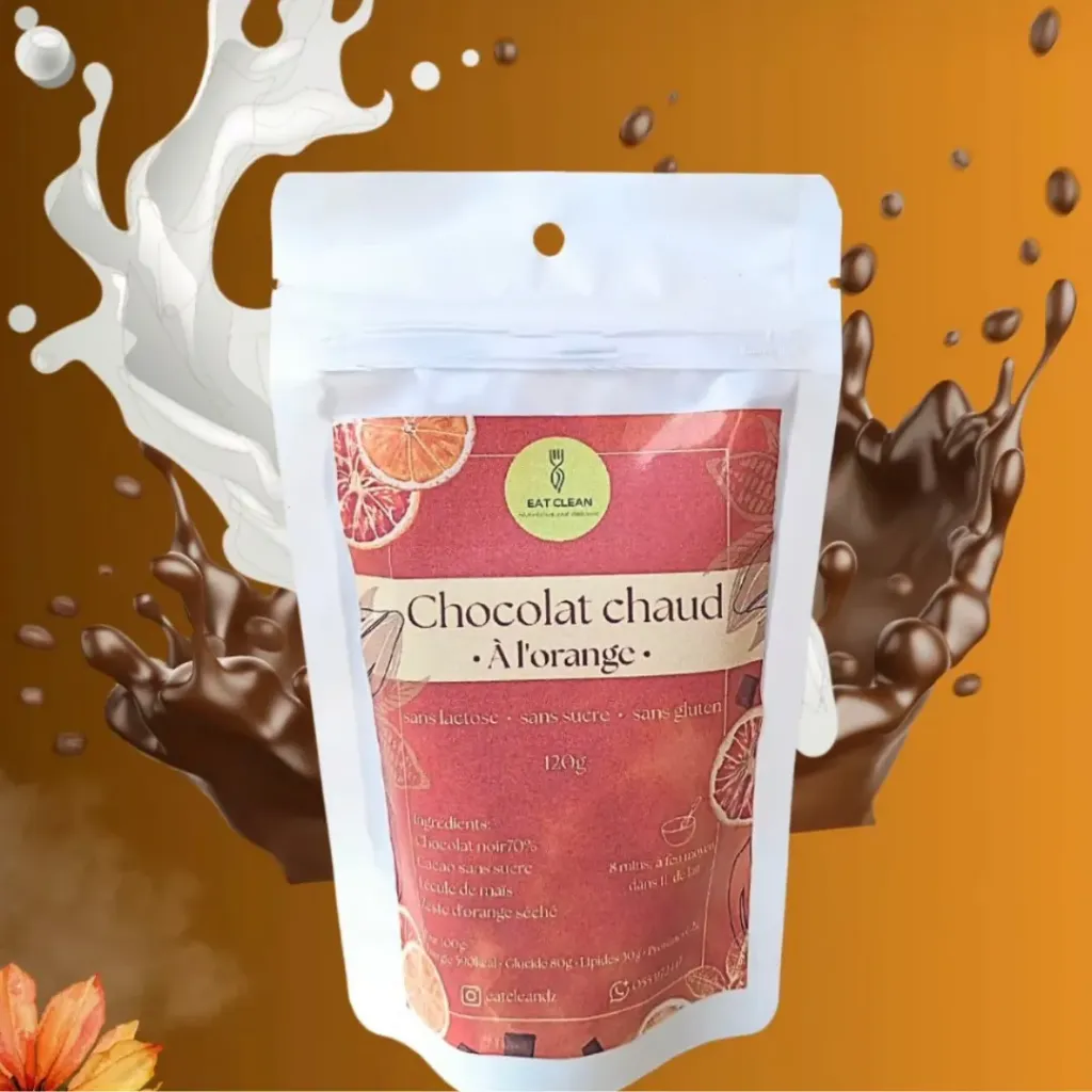 Eat Clean Préparation pour chocolat chaud - Chocolat noir à l'orange 120g