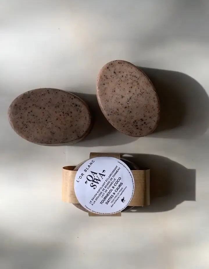 Savon L'or blanc exfoliant éclaircissant  Qaswa (Grand)