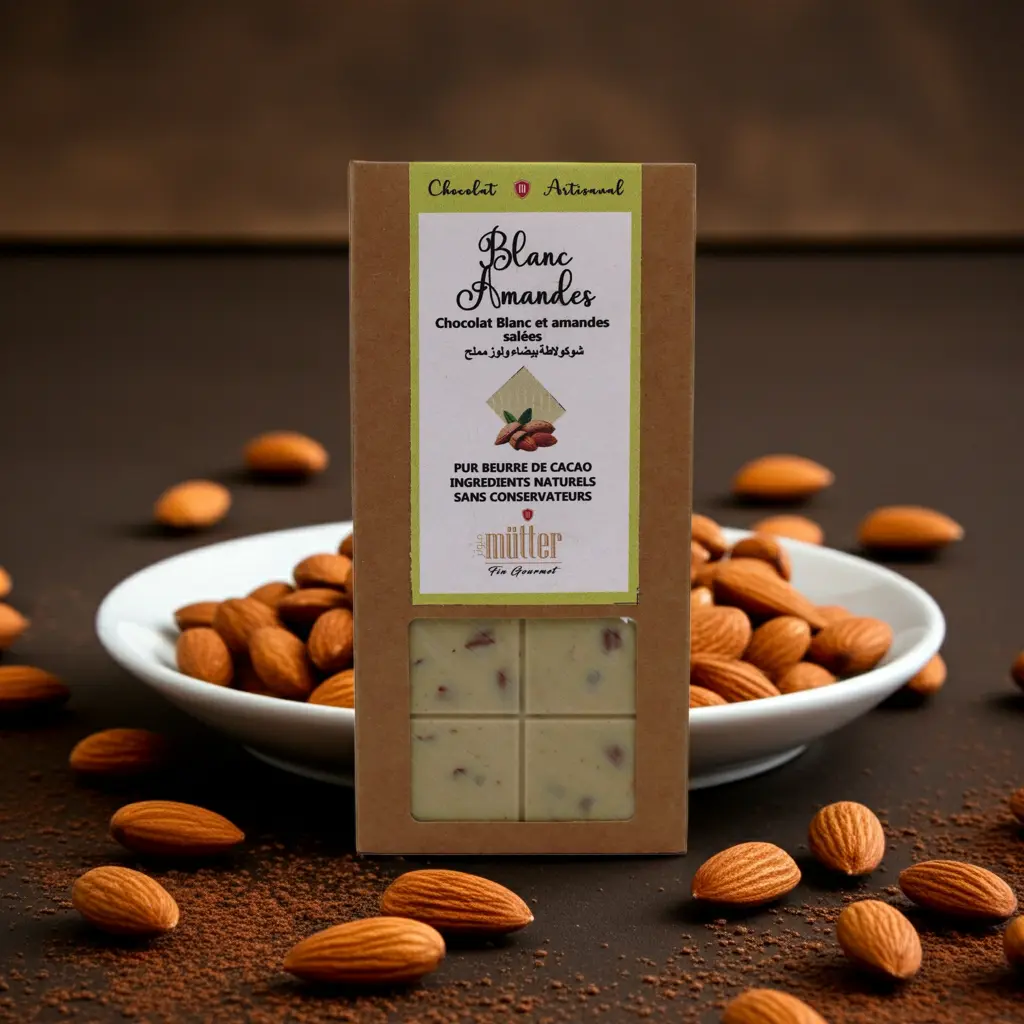 Chocolat Blanc Amandes Mutter 110g