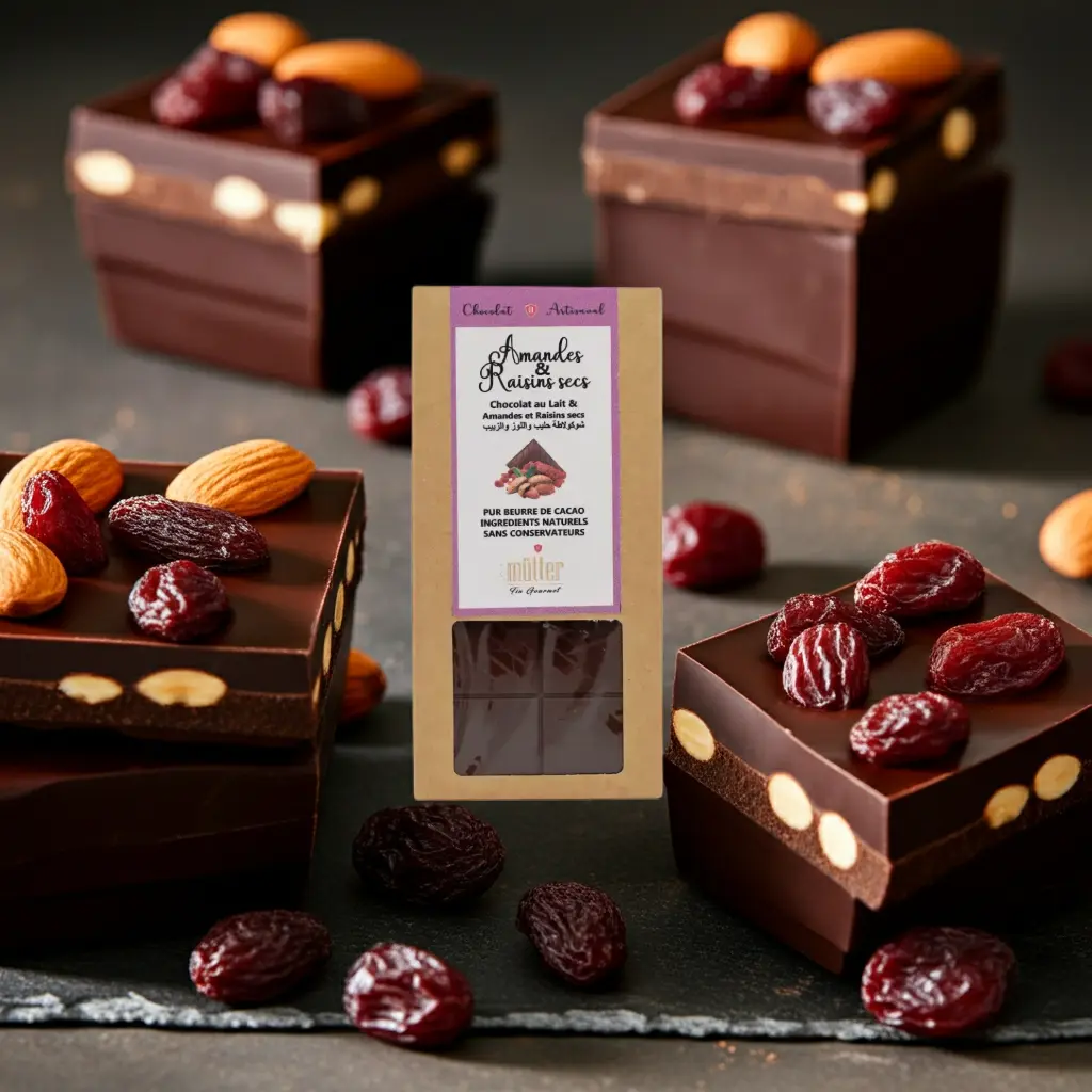 Chocolat Amandes et Raisins secs Mutter 110g