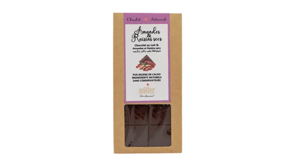 Chocolat Amandes et Raisins secs Mutter