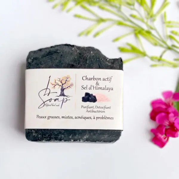 Savon L.soap charbon et sel d’Himalaya 130g