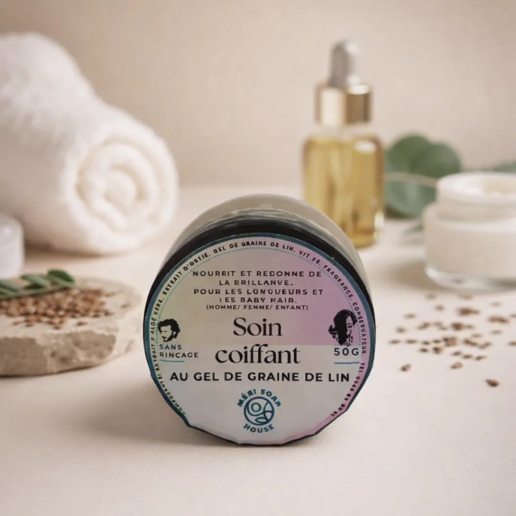Soin coiffant au gel de graine de lin Méri soap house