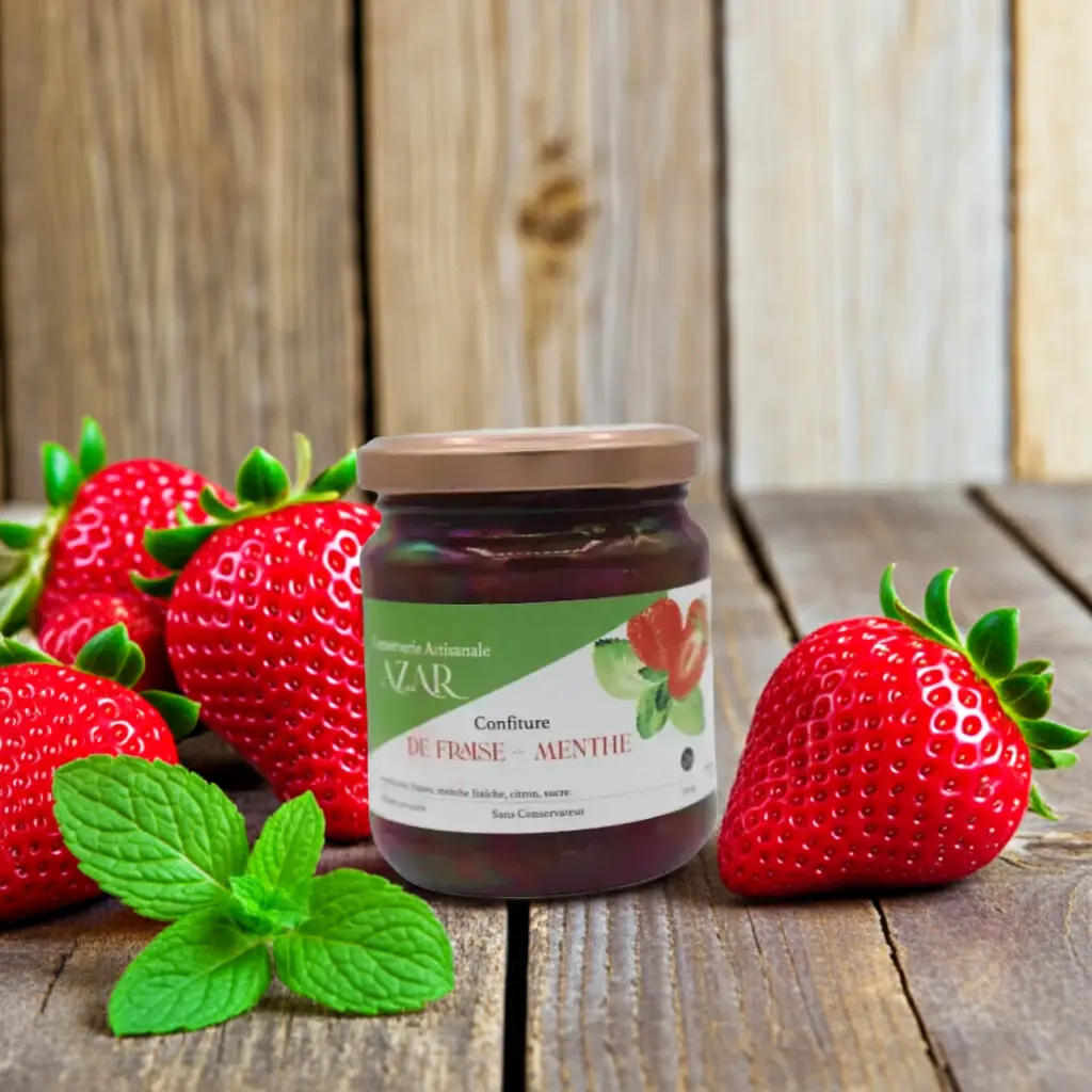 Confiture AZAR Menthe -Fraise 230g