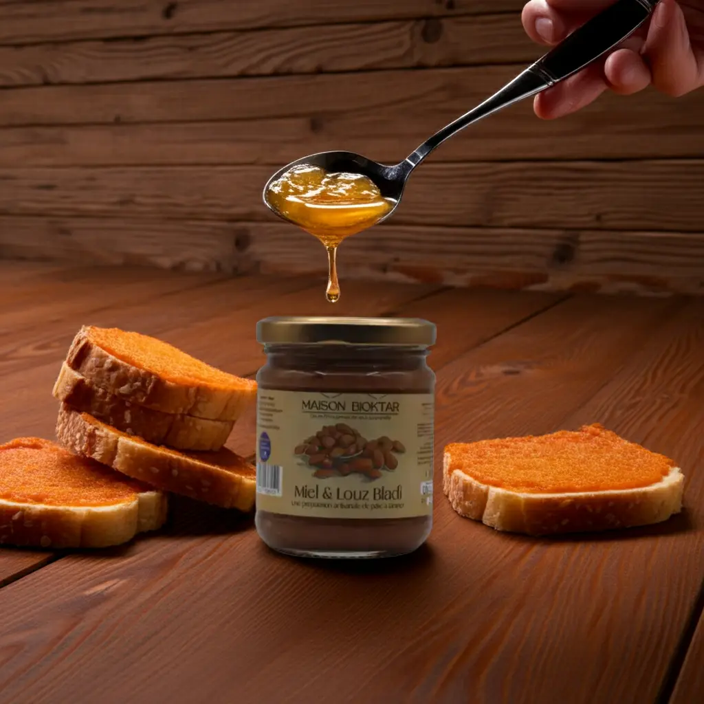 Pâte à Tartiner Maison Bioktar Miel & Louz Bladi 200g