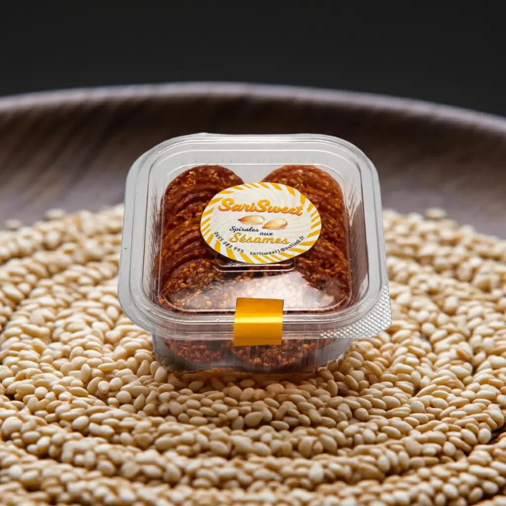 Spirales Sésame grillé et caramélisée SariSweet 80g