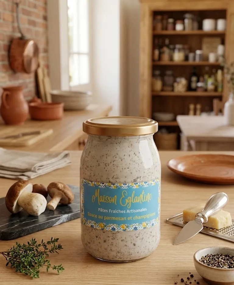 Sauce parmesan champignon MAISON EGLANTINE 350g