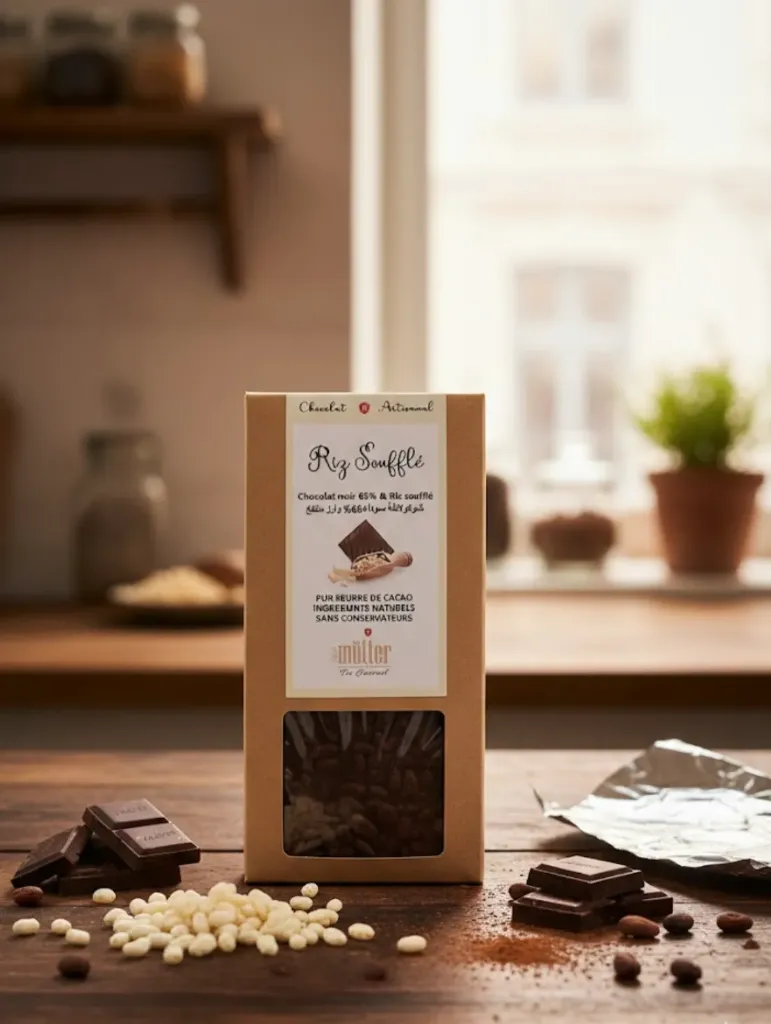 Chocolat Noir 65% & Riz Soufflé Mutter 110g