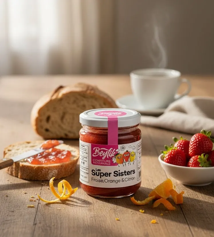 Confiture Beylik Fraise, Orange & Citron 220g