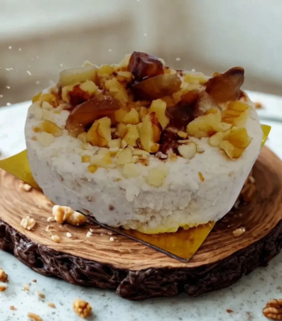 Gâteau de fromage Dattes noix MK