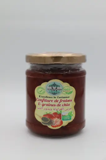 Confiture de Fraise et graines de chia Le Manoire